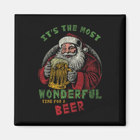 Ho Ho Holy I Need A Beer Funny Santa Christmas Dri マグネット (正面)
