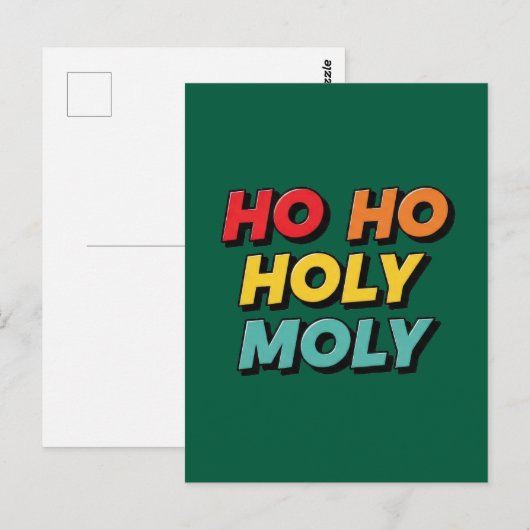 Ho Ho Holy Moly Christmas ポストカード (正面/裏面)