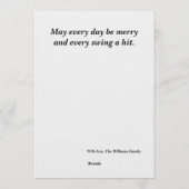 Ho-Ho-Home Run Raccoon Holiday Card (White Back)  招待状 (裏面)