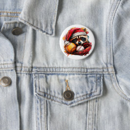Ho-Ho-Home Run Raccoon Pin Button 缶バッジ