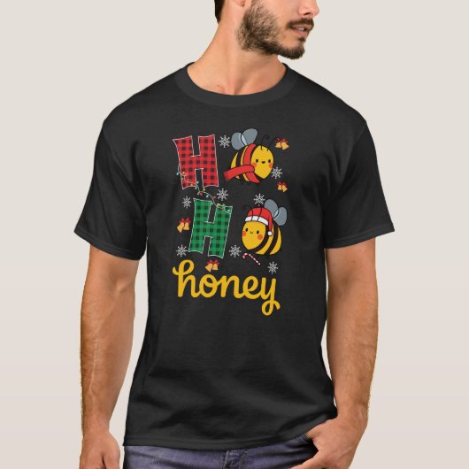 Ho Ho Honey Xmas Bee Lover Beeekeper Funny Christm Tシャツ (正面)