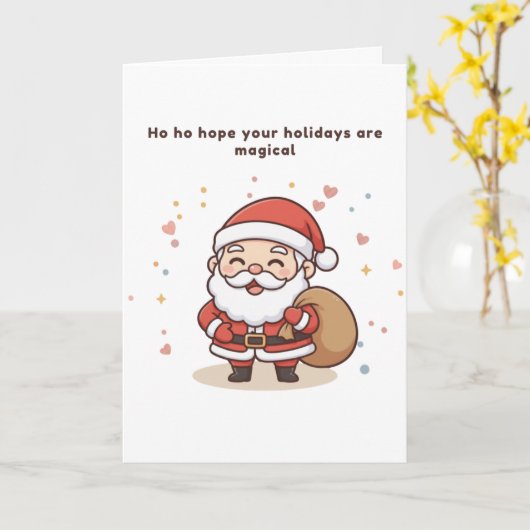 Ho Ho Hope Your Holidays Are Magical Puchi Card カード (黄色い花)