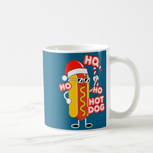 Ho Ho Hot Dog Funny Christmas– Festive Hot Dog In  コーヒーマグカップ (右)
