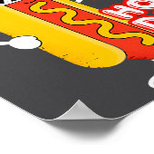 Ho Ho Hot Dog Funny Christmas– Festive Hot Dog In ポスター (角)