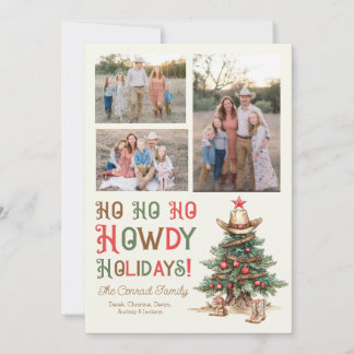 Ho Ho Howdy Christmas Photo Card シーズンカード