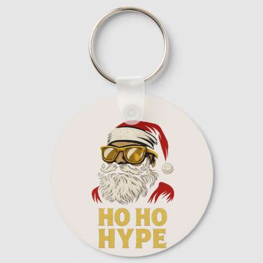 HO HO HYPE - サンタゴールド キーホルダー (正面)
