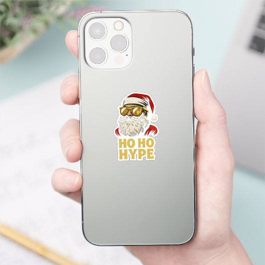 HO HO HYPE – Santa Gold シール (スマートフォン)