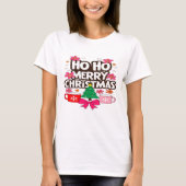 Ho Ho Merry Christmas – ホリデーシーズンのあったか気分 Tシャツ (正面)