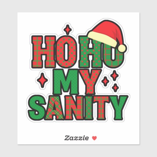Ho Ho My Sanity – Funny Christmas Sticker シール (シート)