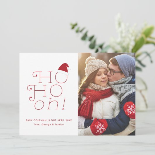 Ho Ho Ohクリスマスの妊娠の発表 シーズンカード (スタンド正面)