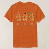 HO HO OH Funny Christmas Baking Gingerbread  Tシャツ (デザイン正面)