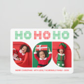 Ho Ho Photo Christmas Greeting Card 招待状 (スタンド正面)