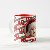 Ho Ho Photo Christmas Mug ツートーンマグカップ (正面左)