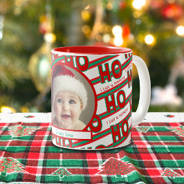 Ho Ho Photo Christmas Mug ツートーンマグカップ