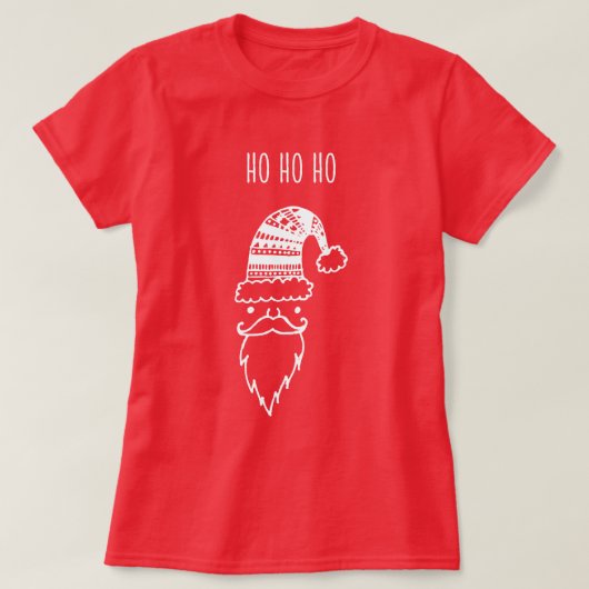 HO HO SANTAクリスマス Tシャツ (デザイン正面)