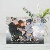 Ho Ho Scriptフォトスエレガントクリスマ シーズンカード (スタンド正面)