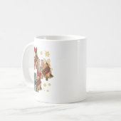 Ho Ho Xmas Ho Patchwork Coquette Cow Plaid Christm コーヒーマグカップ (正面左)