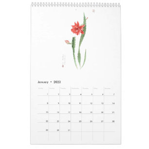 Ho Mang, Botanical Art 2023つるカレンダー カレンダー