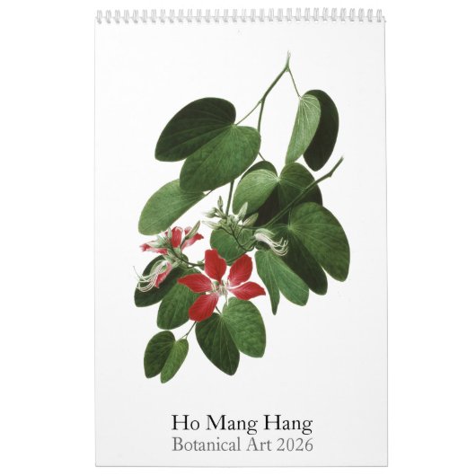 Ho Mang Hang、植物画 2026年 カレンダー (カバー)