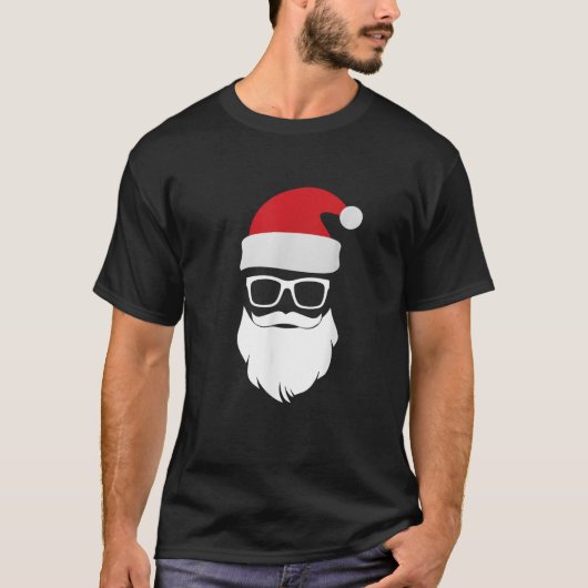 Ho Matching Sunglasses Hipster Gift Santa Hat Clau Tシャツ (正面)