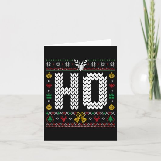Ho - Where My Ho's At Ugly Christmas Sweater Match カード (正面)