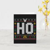 Ho - Where My Ho's At Ugly Christmas Sweater Match カード (黄色い花)