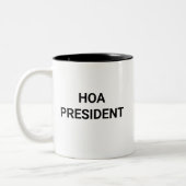 HOA President Funny Neighborhood Leader ツートーンマグカップ (左)