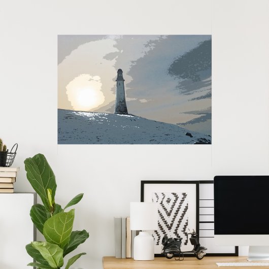 Hoad Monument、Ulverston、John Barrow、灯台 ポスター (ホームオフィス)