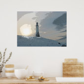 Hoad Monument、Ulverston、John Barrow、灯台 ポスター (キッチン)