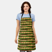 Hoagie Sandwich All-Over Print Apron エプロン (着用した状態)