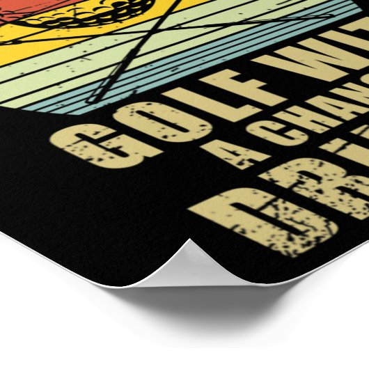 Hob Golf Golfer Golfing Cute Funny Fan  ポスター (角)