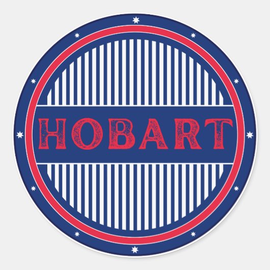 Hobart City Pride Emblem – Australian Identity ラウンドシール (正面)