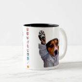 hobbHypeのマグはとのストライプを感情を表に出します ツートーンマグカップ (正面右)