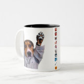 hobbHypeのマグはとのストライプを感情を表に出します ツートーンマグカップ (正面左)