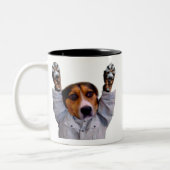 hobbHypeのマグはとのストライプを感情を表に出します ツートーンマグカップ (左)