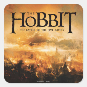 Hobbit: 5 ARMIES™のロゴの戦い スクエアシール
