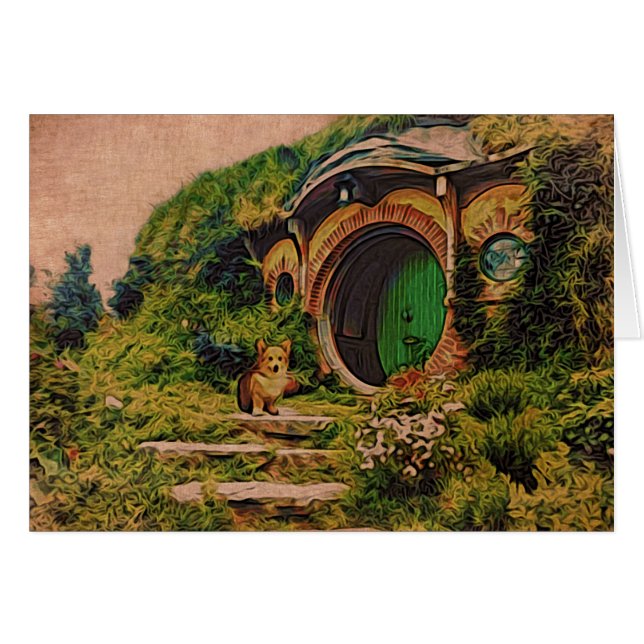 Hobbitonのコーギー (正面横)