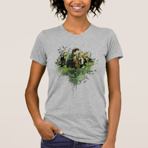 HobbitsのベクトルコラージュとのFRODO™ Tシャツ