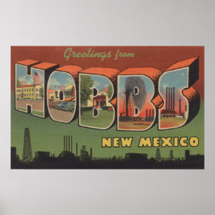 Hobbs、ニューメキシコ-大きい手紙場面 ポスター
