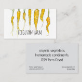 Hobby Farm Carrots Vegetables Backyard 名刺 (正面/裏面)