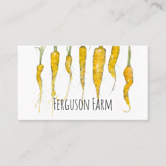 Hobby Farm Carrots Vegetables Backyard 名刺 (正面)