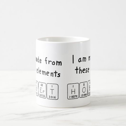 Hobertの周期表の名前のマグ コーヒーマグカップ (中央)