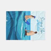 Hobie Summer Vibe | Surf Lifestyle Retro Californi フリースブランケット (正面(横))