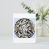 Hobo nickel 1936 buffalo nickel coin. Postcard ポストカード (スタンド正面)