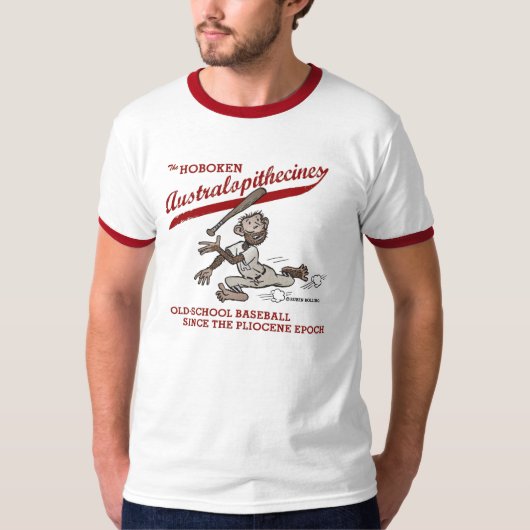 HobokenのAustralopithecines -人の信号器のTシャツ Tシャツ (正面)