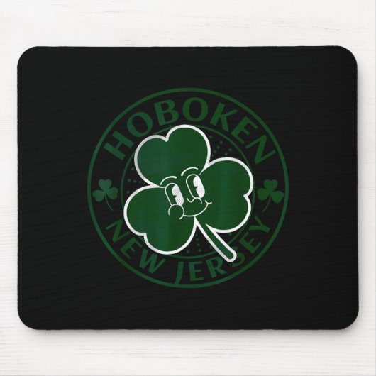 Hoboken New Jersey Irish Shamrock Nj Retro Souveni マウスパッド (正面)