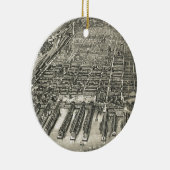 Hoboken NJ (1904年)のヴィンテージの絵解き地図 セラミックオーナメント (右)