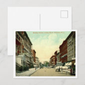 Hoboken NJ, Hudson通り1910s ポストカード (正面/裏面)