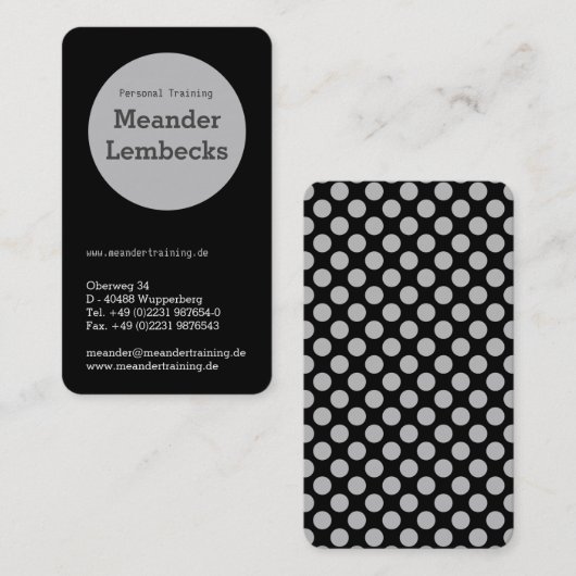 Hochformatタイポカルテン 名刺 (正面/裏面)