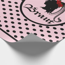 Hochzeit Braut Text Frau Kopf rosa Punkte